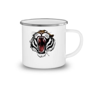 Fearsome Tiger - Roaring Big Cat Animal Camping Mug | Mazezy