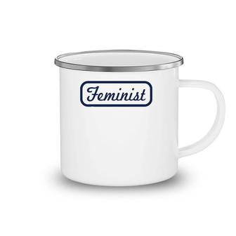 Feminist Woman Power Vintage Tee Gift Camping Mug | Mazezy