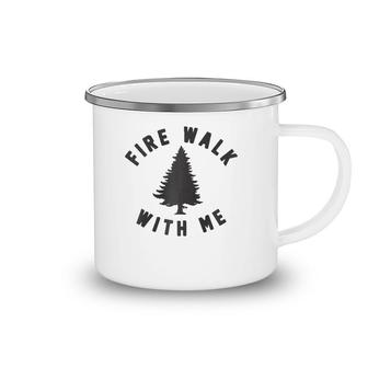 Fire Walk With Me Single Tree Raglan Baseball Tee Camping Mug | Mazezy