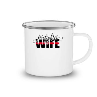 Firefighter Wife Thin Red Line Camping Mug | Mazezy
