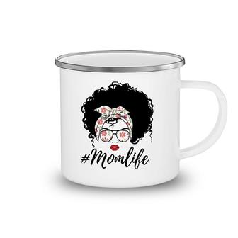 Floral Flower Mom Afro Hair Mother's Day 2021 Ver2 Camping Mug | Mazezy