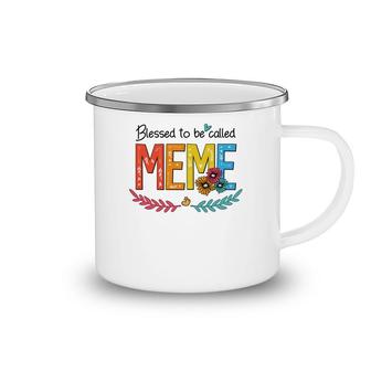 Flower Blessed To Be Called Meme Funny Camping Mug | Mazezy