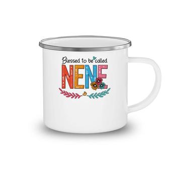 Flower Blessed To Be Called Nene Funny Camping Mug | Mazezy