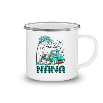 Flower Truck I Love Being Nana Butterfly Art Mother's Day Camping Mug | Mazezy