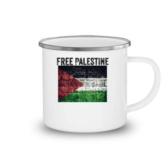Free Palestine Gaza Graphic Flag Camping Mug | Mazezy