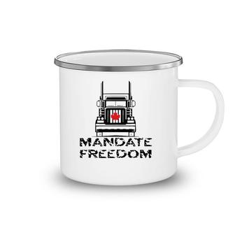 Freedom Convoy 2022 Mandate Freedom Trucker Tank Top Camping Mug | Mazezy