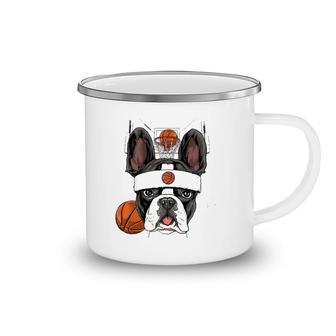 French Bulldog Basketball Dog Lovers Basketball Player Camping Mug | Mazezy