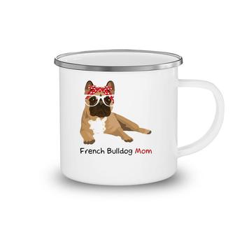 French Bulldog Mom Bandana Womens Frenchie Camping Mug | Mazezy