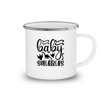 Funny Baby Saurus Boy Girl Kids Gift Camping Mug - Seseable