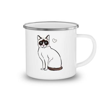 Funny Cat Snowshoe Cat Lover Gift Camping Mug | Mazezy