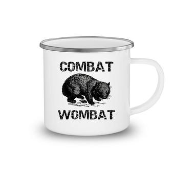 Funny Combat Wombat Graphic Gift Camping Mug | Mazezy