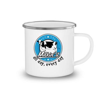 Funny Dairy Farmer All Day Every Day Camping Mug | Mazezy