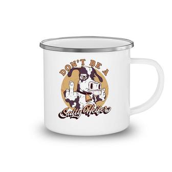Funny Don't Be A Salty Heifer Female Cow Rude Cow Camping Mug | Mazezy