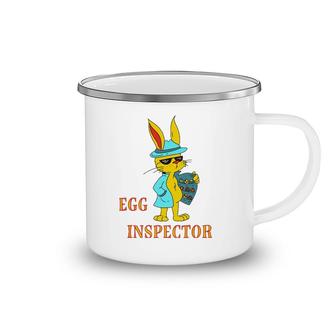 Funny Easter Bunny Egg Inspector Camping Mug | Mazezy