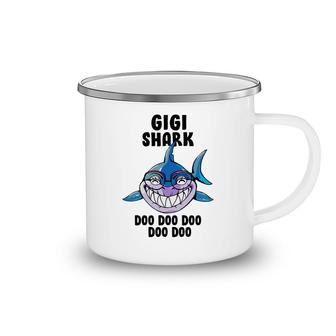 Funny Gigi Shark Doo Doo Doo Camping Mug | Mazezy