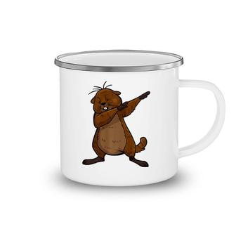 Funny Groundhog Day Funny Dabbing Groundhog Camping Mug | Mazezy