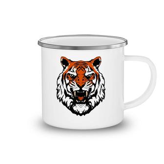 Funny Growling Mouth Open Bengal Tiger Birthday Camping Mug | Mazezy