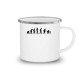 Funny Monkey To Computer Programmer And Developer Camping Mug | Mazezy