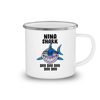 Funny Nina Shark Doo Doo Doo Camping Mug | Mazezy