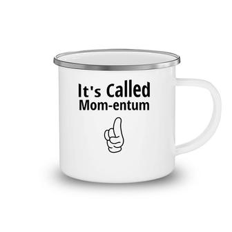 Funny Science Pun Momentum Love Mom Vintage Tee Camping Mug | Mazezy