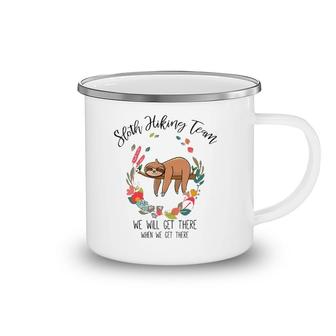 Funny Sloth Gift Women Mothers Day Flower Sloth Hiking Team Camping Mug | Mazezy