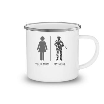 Funny Soldier Mom Military Mother Camouflage Camping Mug | Mazezy