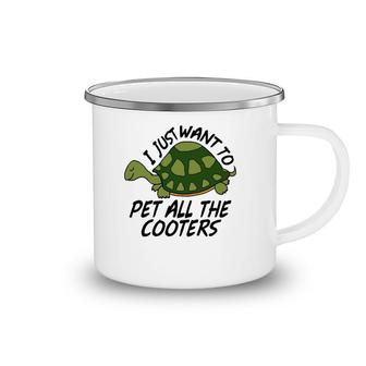 Funny Turtle Sayings Pet All The Cooters Reptile Gag Gifts Camping Mug | Mazezy