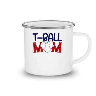 Funnyball Mom Mother's Day Teeball Mom Game Fan Raglan Baseball Tee Camping Mug | Mazezy