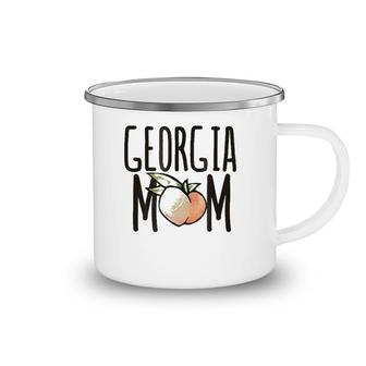 Georgia Mom Peach Cute Georgian Mother's Day Tee Camping Mug | Mazezy