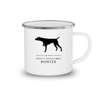 German Shorthaired Pointer Black Silhouette Camping Mug | Mazezy