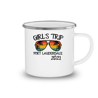 Girl's Trip Fort Lauderdale 2022 Sunglasses Summer Vacation Camping Mug | Mazezy