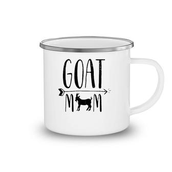 Goat Mom For Pet Owner Or Farmer Black Camping Mug | Mazezy