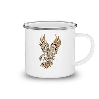 Gold Tribal Eagle Phoenix Camping Mug | Mazezy