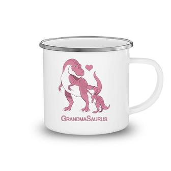 Grandmasaurus Grammy & Baby Girlrex Dinosaurs Camping Mug | Mazezy