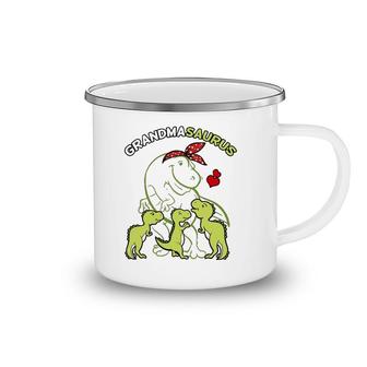 Grandmasaurus Grandma Tyrannosaurus Dinosaur Mother's Day Camping Mug | Mazezy