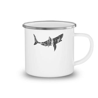 Great White Shark Vintage Design Great White Shark Print Camping Mug | Mazezy