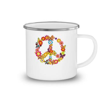 Groovy 70'S Butterfly Peace Symbol Retro Costume Party Camping Mug | Mazezy