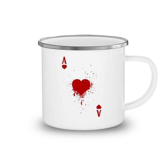 Group Matching Halloween Costume Play Cards Ace Of Hearts Camping Mug | Mazezy