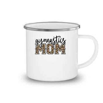 Gymnastics Mom Leopard Print Womens Proud Gymnast Mother Camping Mug | Mazezy