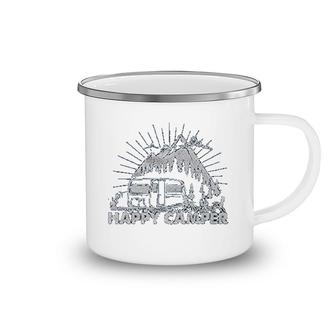 Happy Camper Outdoor Adventure Themed Camping Mug | Mazezy