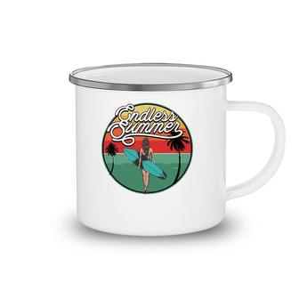 Hello Summer Endless Summer Retro Vintage Beach Camping Mug | Mazezy