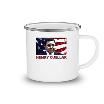 Henry Cuellar American Flag Camping Mug | Mazezy