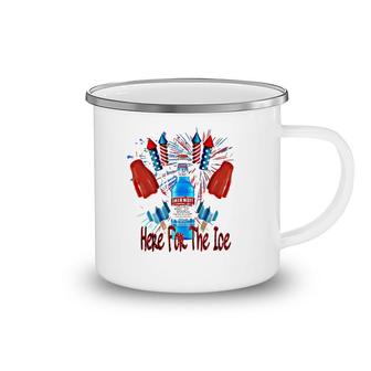 Here For The Ice Smirnoffs 4Th Of July Funny Drinking Camping Mug | Mazezy