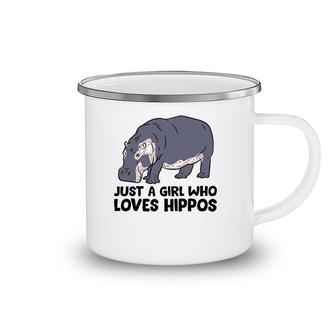 Hippo Girl Just A Girl Who Loves Hippos Camping Mug | Mazezy