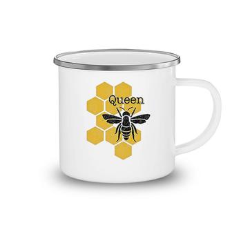 Honeycomb Queen Bee Camping Mug | Mazezy