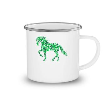 Horse Shamrock Horseback Riding Equestrian Patrick Day Camping Mug | Mazezy