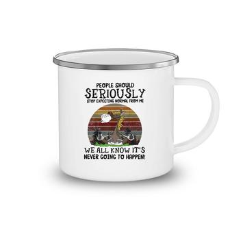 Horse Stop Expecting Normal From Me Camping Mug | Mazezy