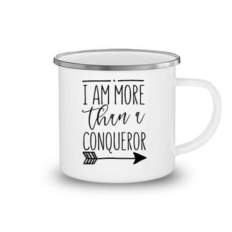 I Am More Than A Conqueror Gift Women & Men Christian Camping Mug | Mazezy