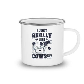 I Just Really Like Cows Ok Camping Mug | Mazezy