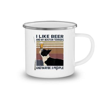 I Like Beer And My Boston Terriers Camping Mug | Mazezy